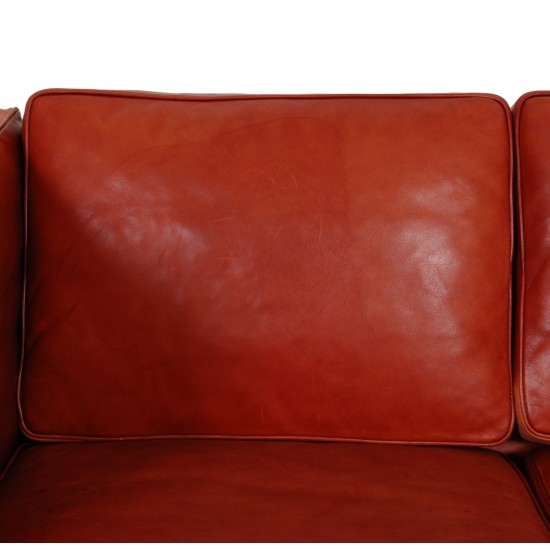 Børge Mogensen 2-personers 2332 sofa i indian red anilin læder