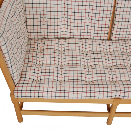 Børge Mogensen Spokeback sofa in checkered fabric