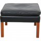 Børge Mogensen 2202 Stool in black leather