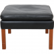 Børge Mogensen 2202 Stool in black leather