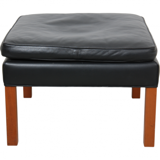 Børge Mogensen 2202 Stool in black leather