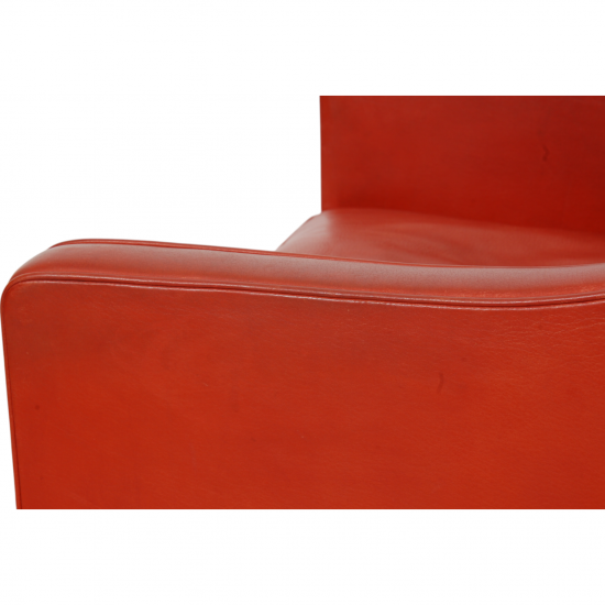 Børge Mogensen 2204 Wingchair in red leather