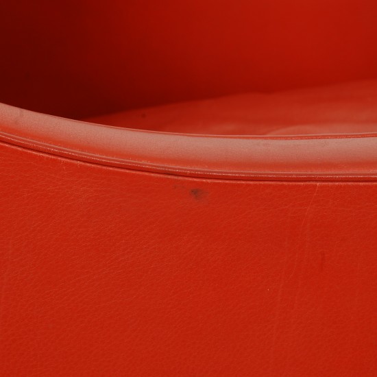 Børge Mogensen 2204 Wingchair in red leather