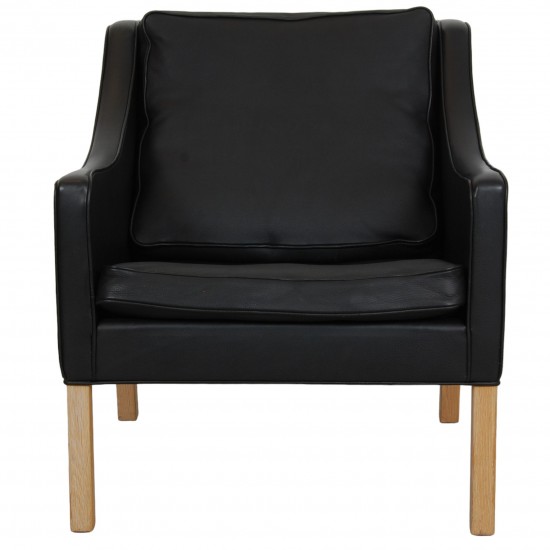 Børge Mogensen loungechair 2207 in black patinated leather 33