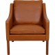 Børge Mogensen 2207 lounge chair in walnut anilin leather