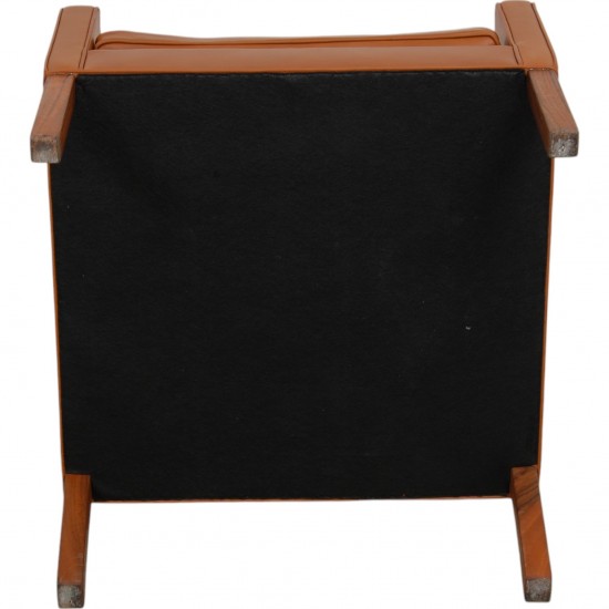 Børge Mogensen 2207 lounge chair in walnut anilin leather