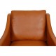 Børge Mogensen 2207 lounge chair in walnut anilin leather