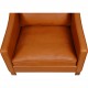 Børge Mogensen 2207 lounge chair in walnut anilin leather