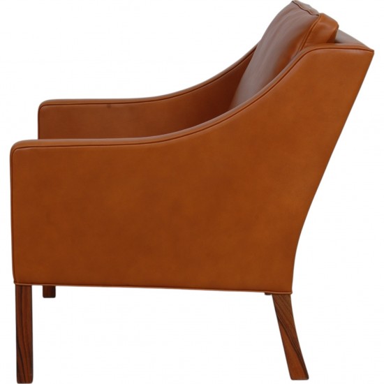 Børge Mogensen 2207 lounge chair in walnut anilin leather
