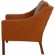 Børge Mogensen 2207 lounge chair in walnut anilin leather