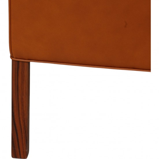 Børge Mogensen 2207 lounge chair in walnut anilin leather