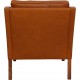 Børge Mogensen 2207 lounge chair in walnut anilin leather