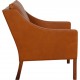 Børge Mogensen 2207 lounge chair in walnut anilin leather