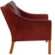 Børge Mogensen 2207 lounge chair in indian red anilin leather