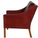 Børge Mogensen 2207 Lounge chair in indian red anilin leather