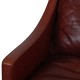 Børge Mogensen 2207 Lounge chair in indian red anilin leather