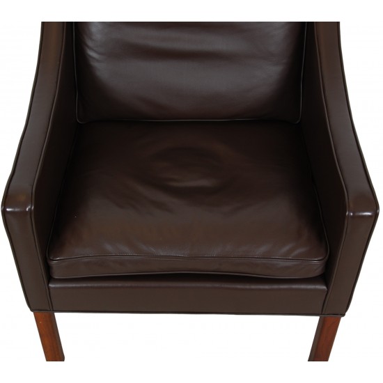 Børge Mogensen 2207 loungechair in brown leather