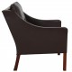 Børge Mogensen 2207 loungechair in brown leather