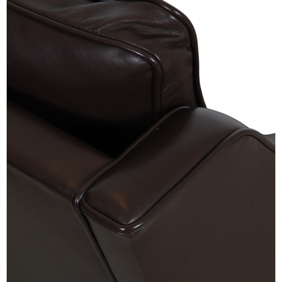 Børge Mogensen 2207 loungechair in brown leather