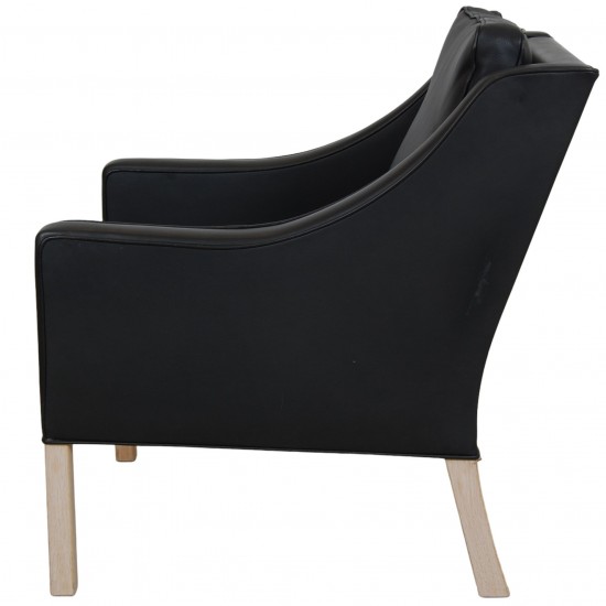 Børge Mogensen 2207 lounge chair in black leather