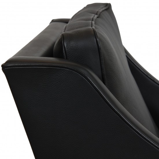 Børge Mogensen 2207 lounge chair in black leather