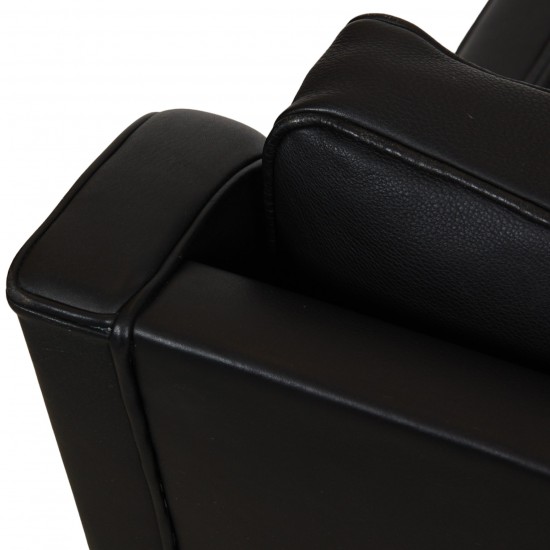 Børge Mogensen 2207 lounge chair in black leather