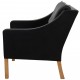 Børge Mogensen Lounge chair model 2207 in black leather