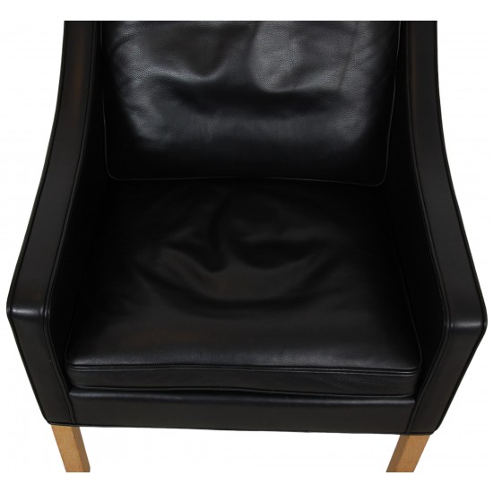 Børge Mogensen Lounge chair model 2207 in black leather