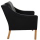 Børge Mogensen Lounge chair model 2207 in black leather