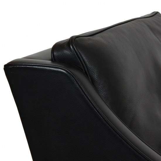 Børge Mogensen lænestol model 2207 i sort læder
