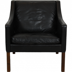 Børge Mogensen 2207 stol i sort læder