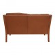 Børge Mogensen 2.pers sofa 2208 in brown leather with patina