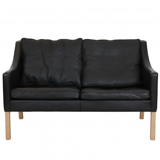 Børge Mogensen 2.seater sofa 2208 in black leather