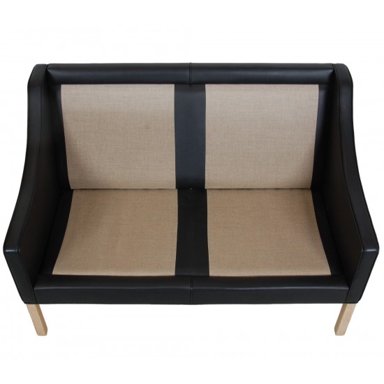 Børge Mogensen 2.seater sofa 2208 in black leather