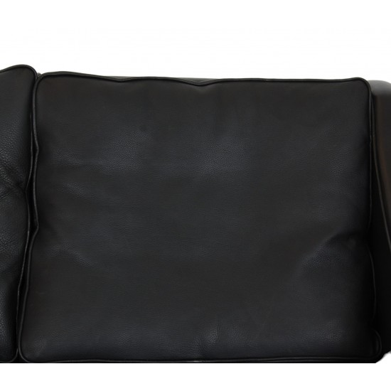 Børge Mogensen 2.seater sofa 2208 in black leather