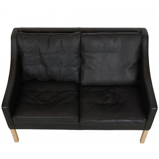 Børge Mogensen 2-personers sofa 2208 i sort læder