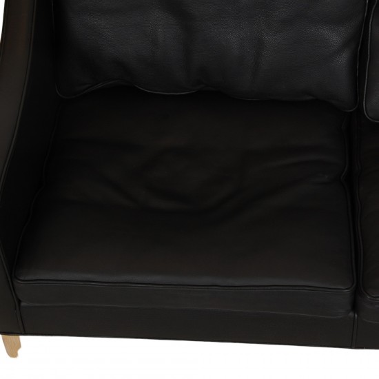 Børge Mogensen 2.seater sofa 2208 in black leather