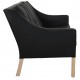 Børge Mogensen 2.seater sofa 2208 in black leather