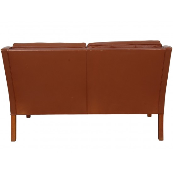 Børge Mogensen 2.seater 2208 sofa in brown leather