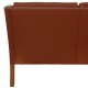 Børge Mogensen 2.seater 2208 sofa in brown leather