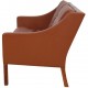 Børge Mogensen 2.seater 2208 sofa in brown leather