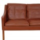 Børge Mogensen 2.seater 2208 sofa in brown leather