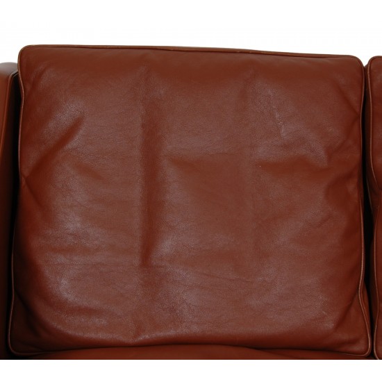 Børge Mogensen 2.personers 2208 sofa i brunt læder
