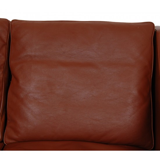 Børge Mogensen 2.seater 2208 sofa in brown leather