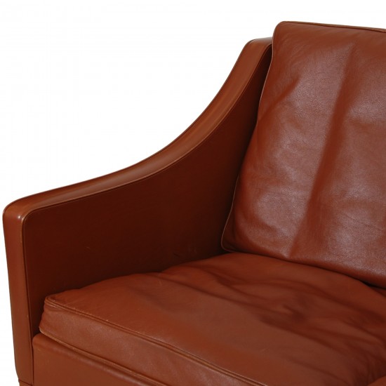 Børge Mogensen 2.seater 2208 sofa in brown leather