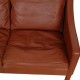 Børge Mogensen 2.seater 2208 sofa in brown leather