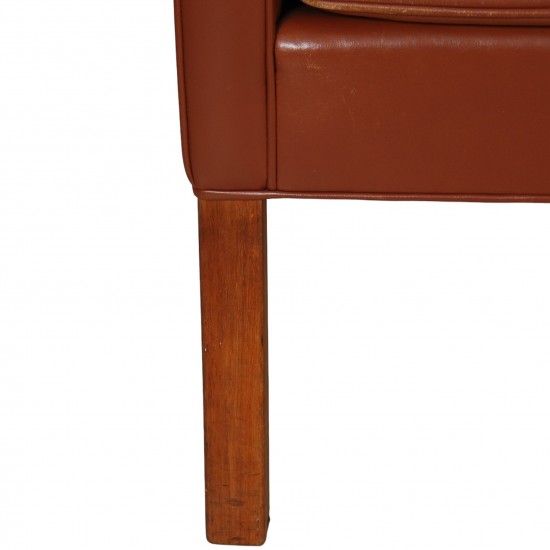 Børge Mogensen 2.seater 2208 sofa in brown leather