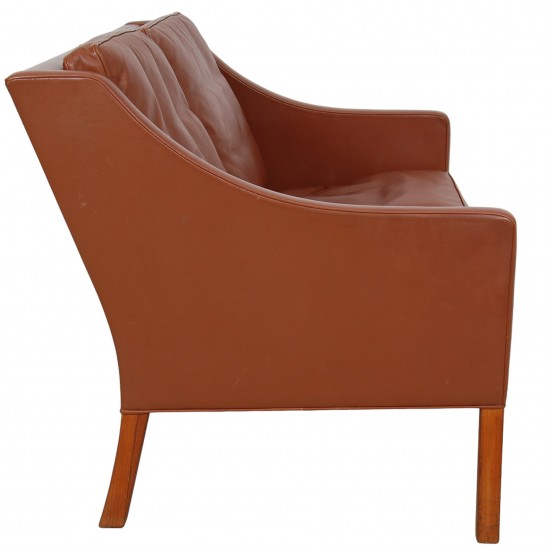 Børge Mogensen 2.seater 2208 sofa in brown leather