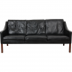 Børge Mogensen 2209 3.personers sofa i sort læder