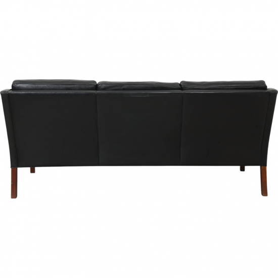 Børge Mogensen 2209 3.personers sofa i sort læder